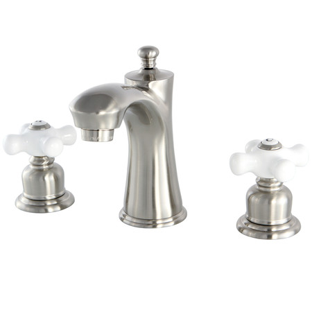 KINGSTON BRASS 8" Widespread Bathroom Faucet, Brushed Nickel KB7968PX